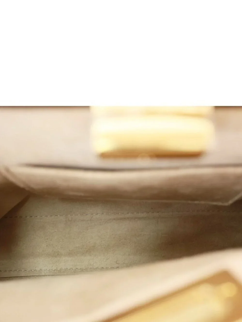 Fendi Peekaboo Selleria Mini Cuoio Romano Leather Satchel Bag Beige